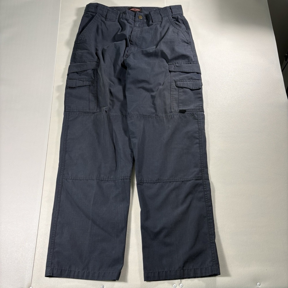 TRU-SPEC Tactical Cargo Pants Mens 34x32 Navy Blue Ripstop Utility Workwear EUC